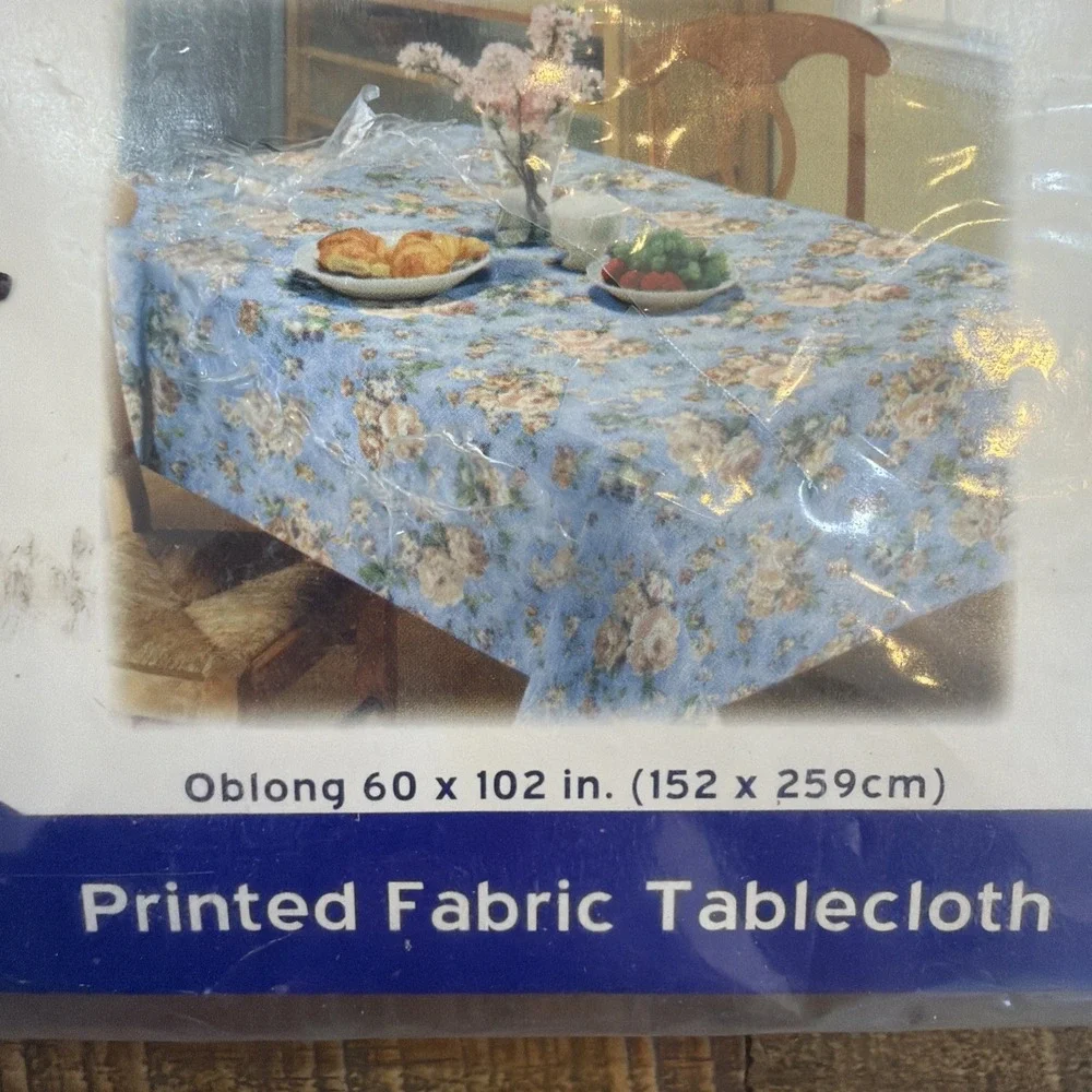 Vintage Home Essentials Fabric Tablecloth Oblong  60x102 